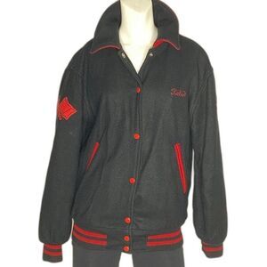 BERGENFIELD COLOR GUARD Womens Vtg Black Wool Jacket Sz 38 Made in USA EUC!